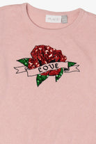 Kids Pink Place Sequin Rose "Love" Sweater (2010s)