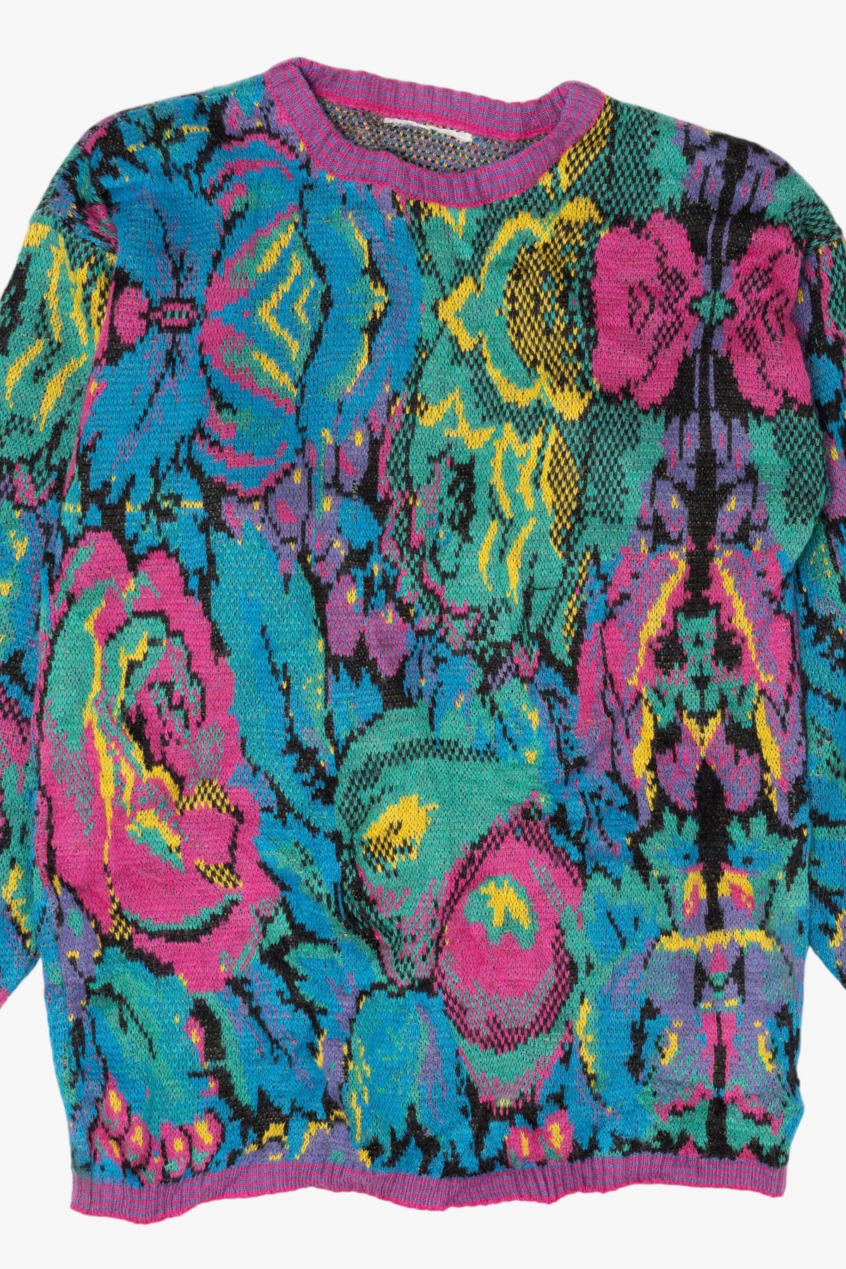 Vintage Colorful Floral Sweater (1980s)