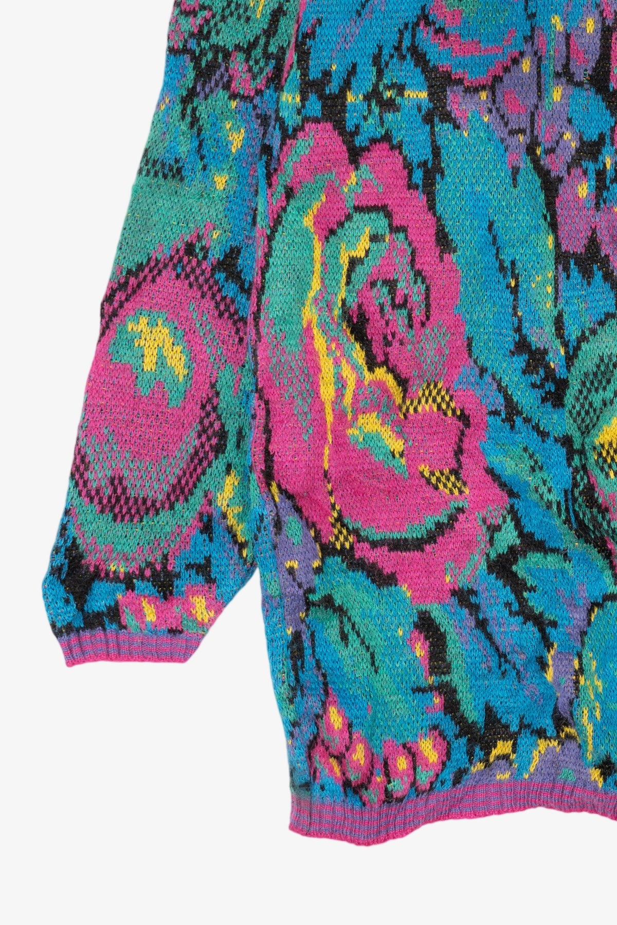 Vintage Colorful Floral Sweater (1980s)