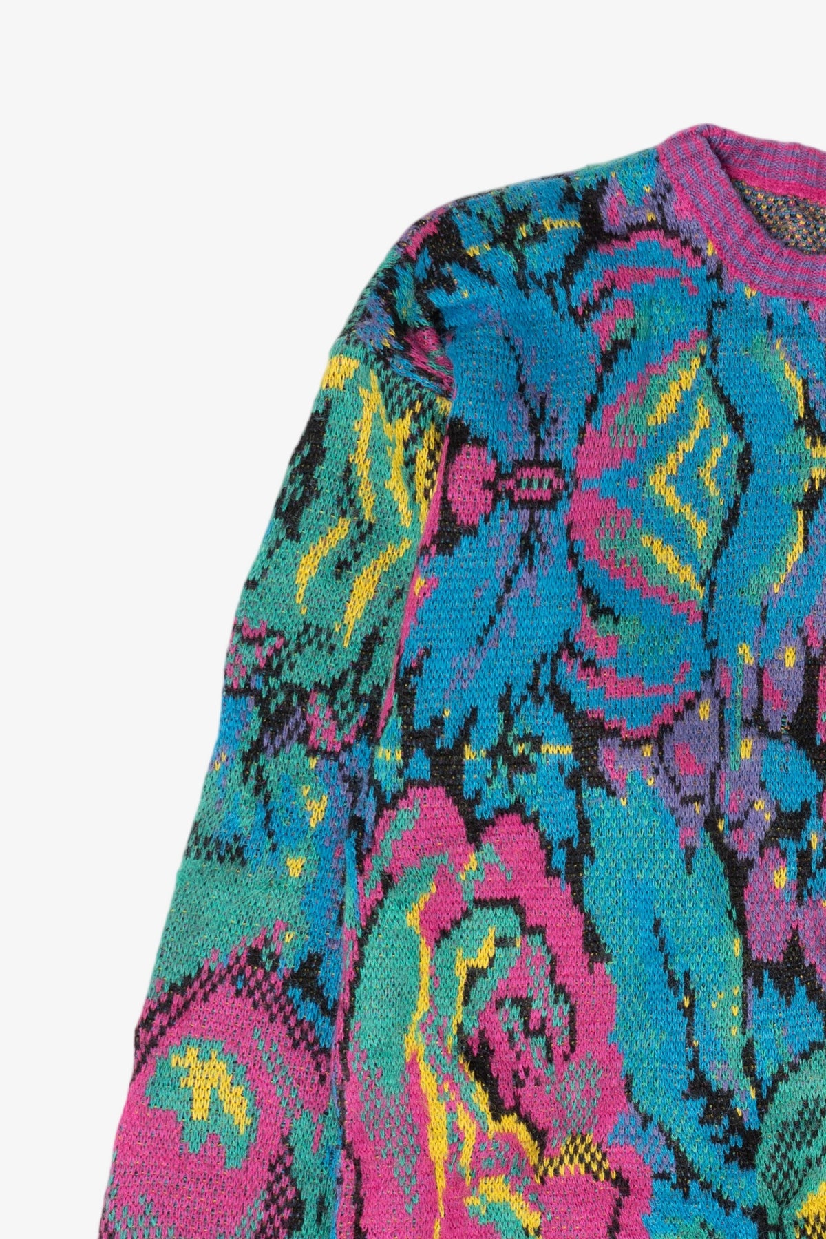 Vintage Colorful Floral Sweater (1980s)