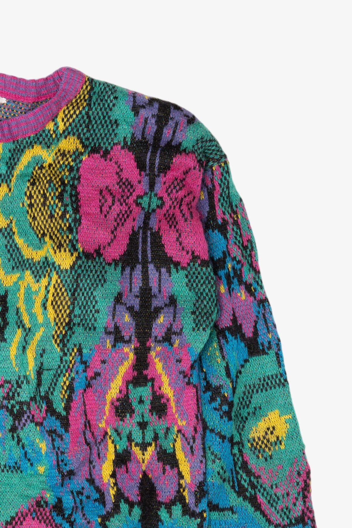 Vintage Colorful Floral Sweater (1980s)