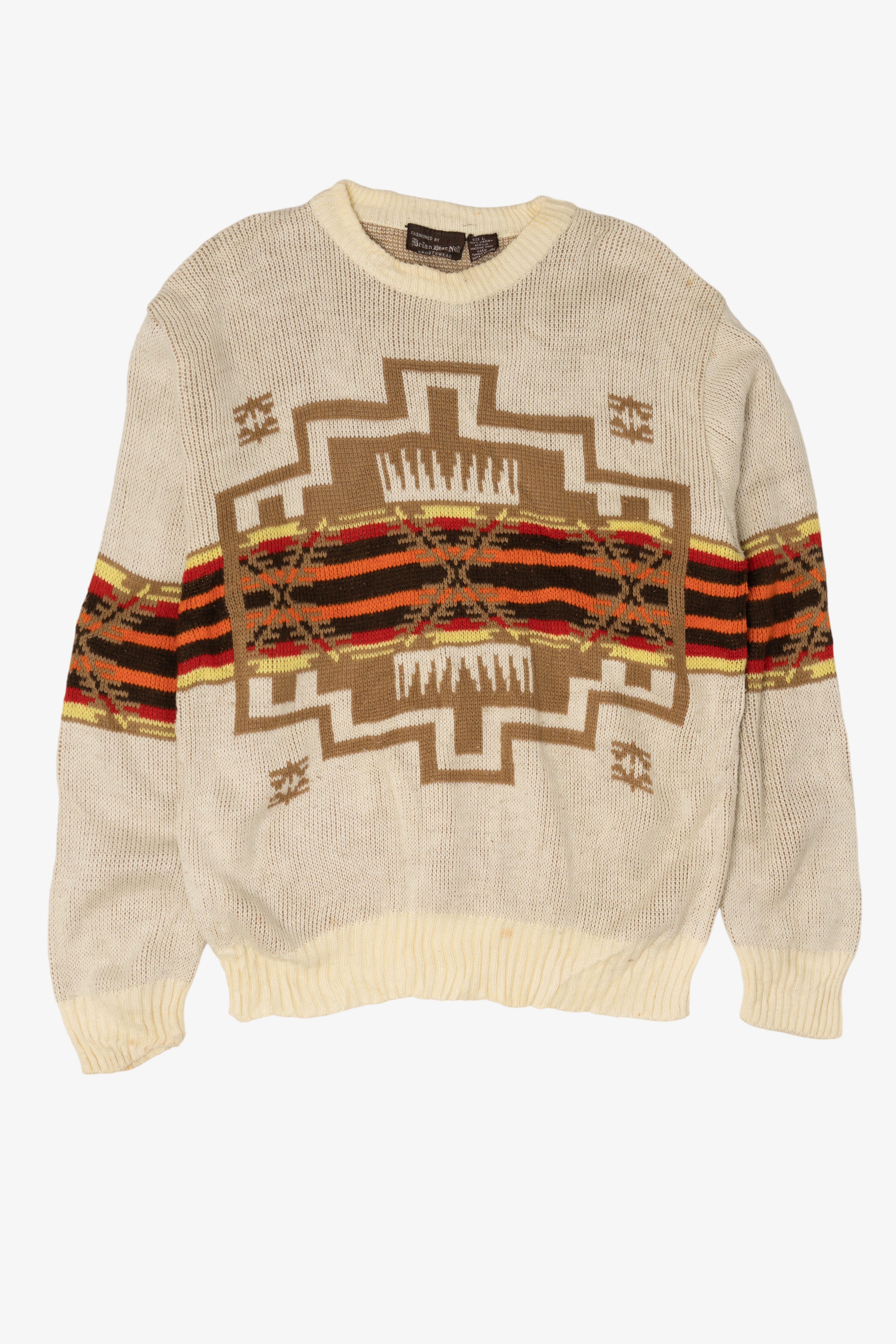 Vintage Southwestern Aztec Pattern Brian MacNeil Sweater