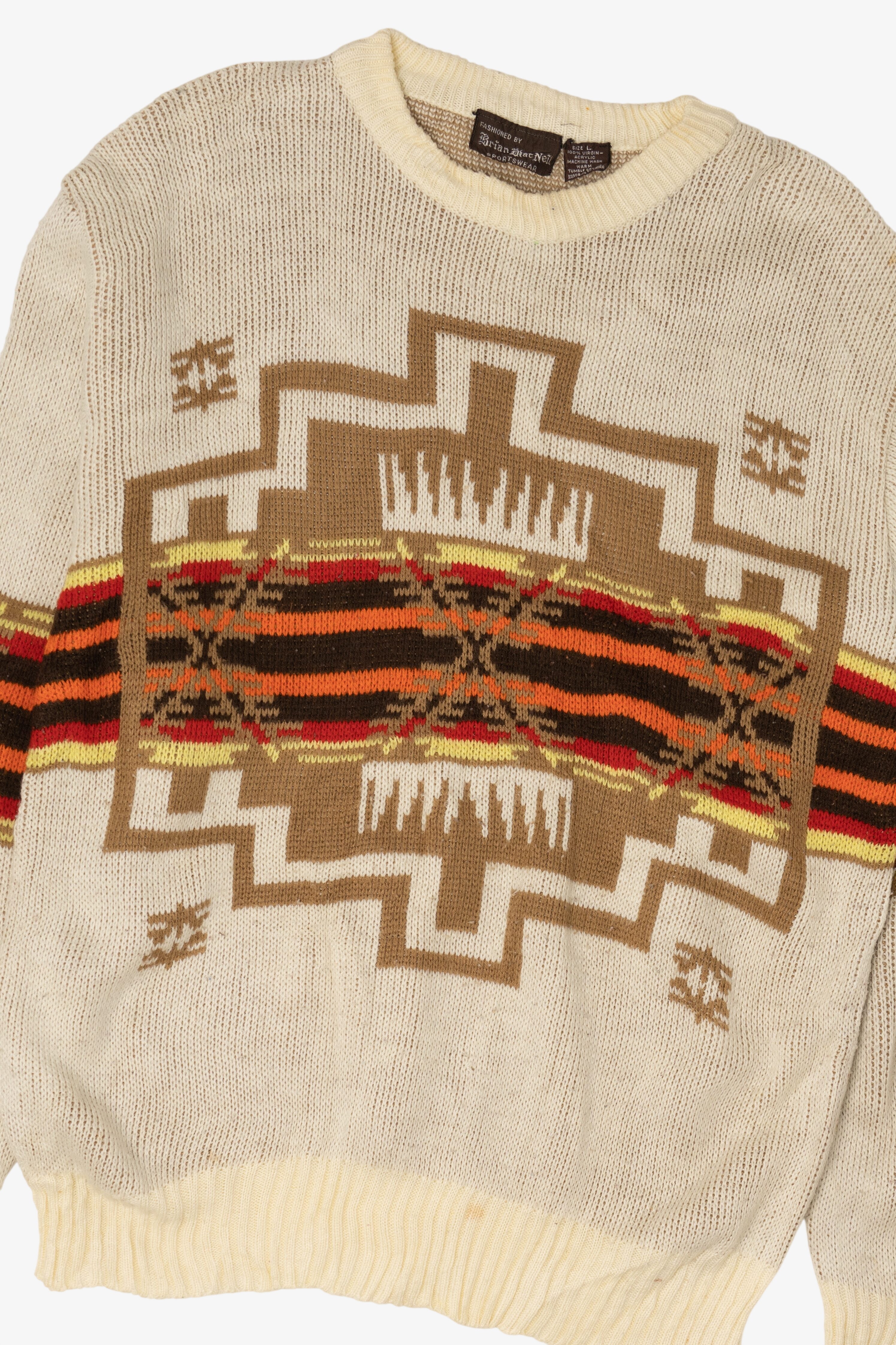 Vintage Southwestern Aztec Pattern Brian MacNeil Sweater