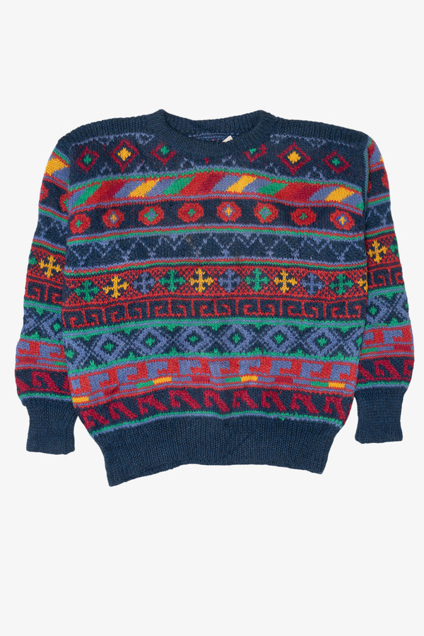 Vintage Hand Made Colorful Peruvian Connection Sweater (1980s)