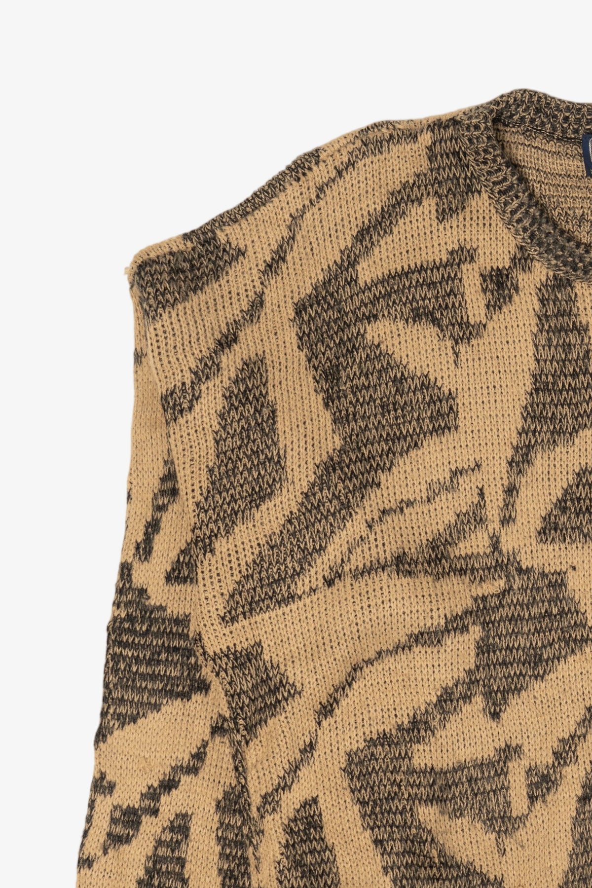 Vintage Light Brown Abstract Barnaby Sweater (1980s)