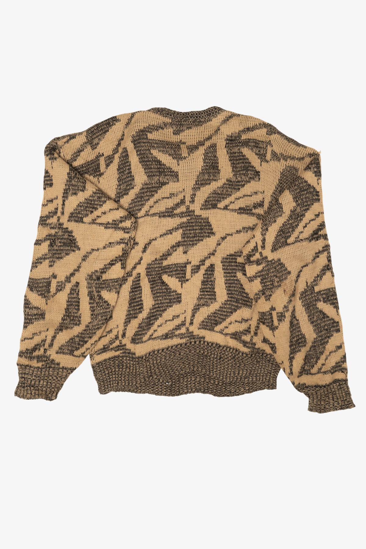 Vintage Light Brown Abstract Barnaby Sweater (1980s)