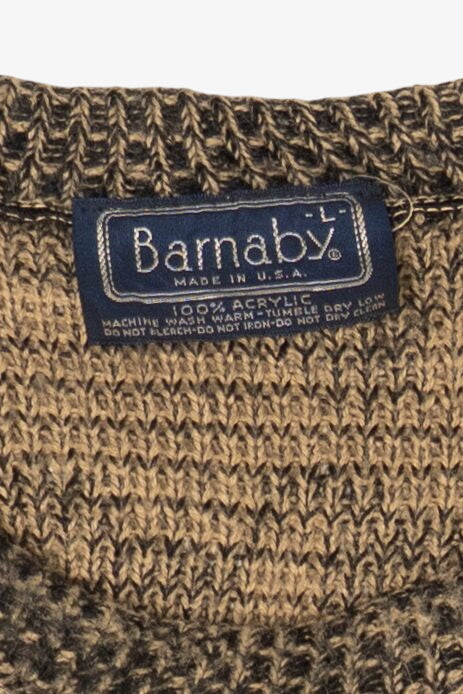 Vintage Light Brown Abstract Barnaby Sweater (1980s)