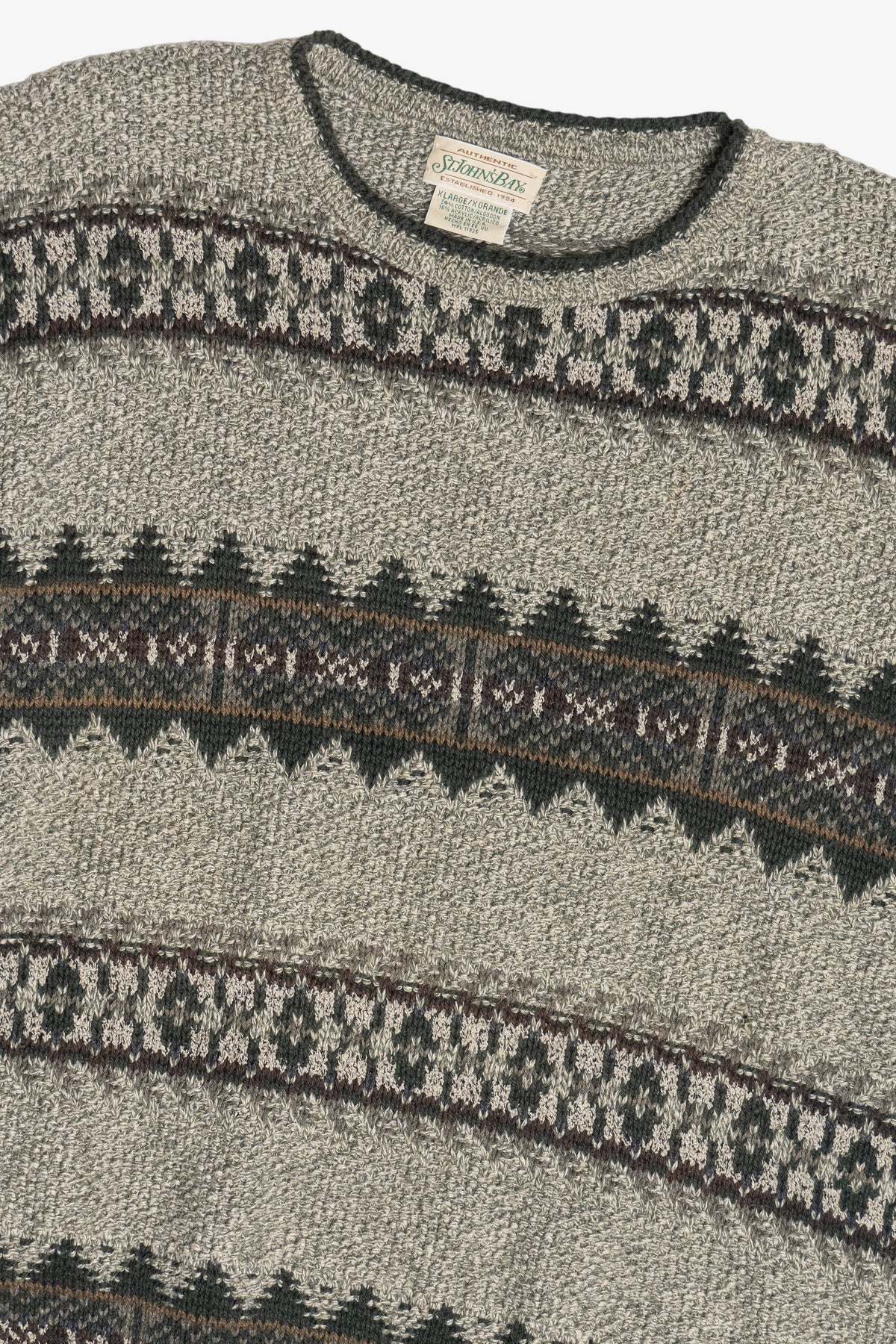 Vintage St. John's Bay Fair Isle Sweater (1980s)