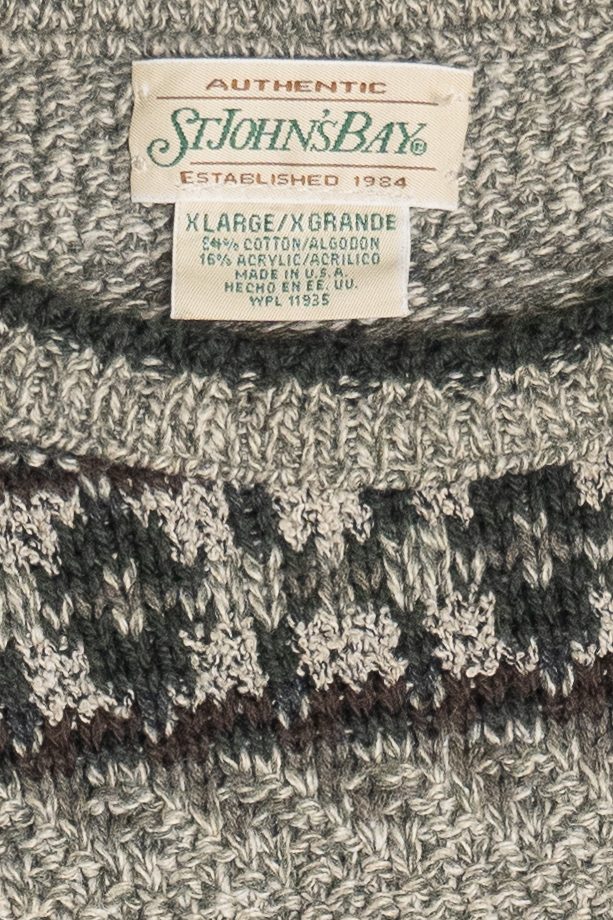 Vintage St. John's Bay Fair Isle Sweater (1980s)