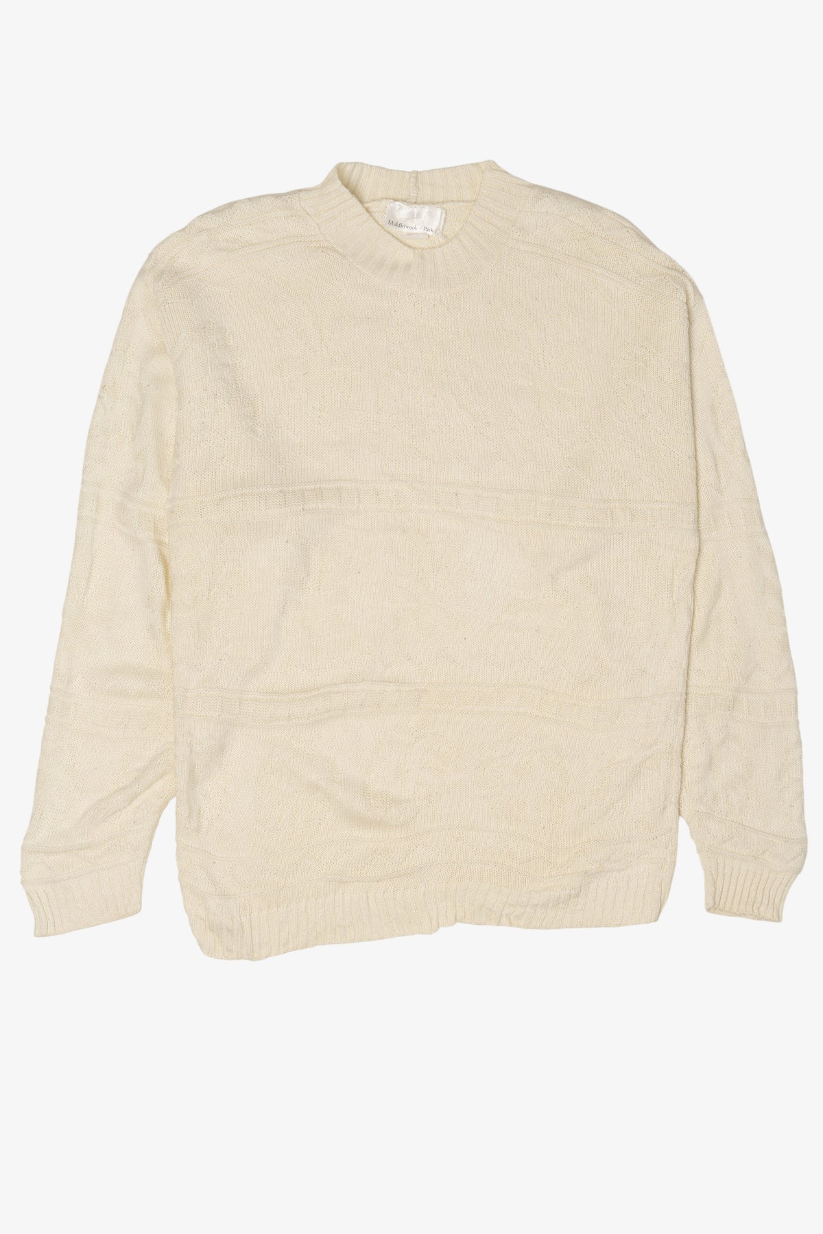 Vintage Ivory Middlebrook Park Textured Knit Sweater (1990s)