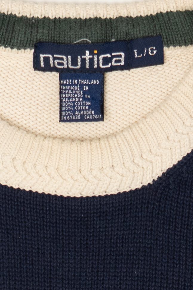 Vintage Checkered Nautica Sweater (1990s)