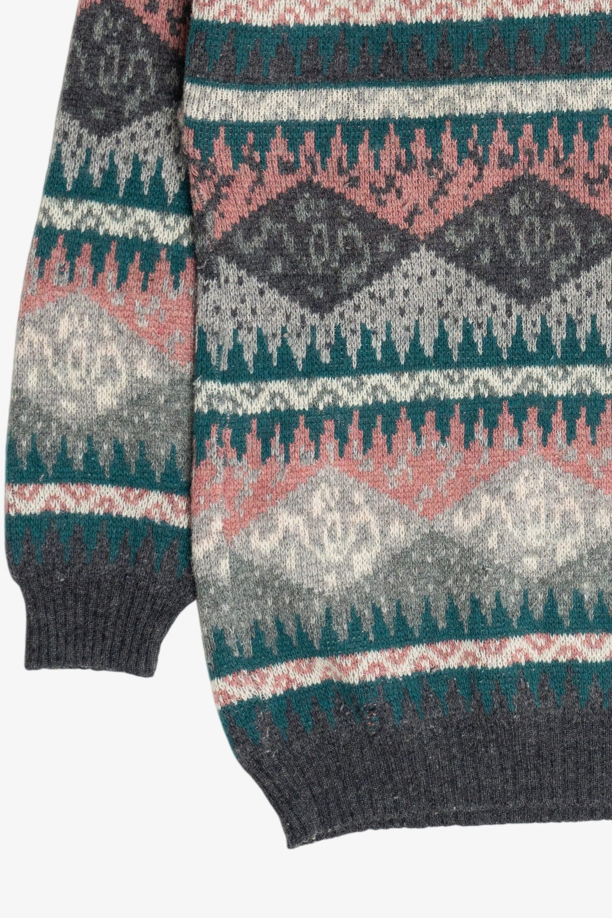Vintage Fair Isle Wool Blend Sweater (1980s)