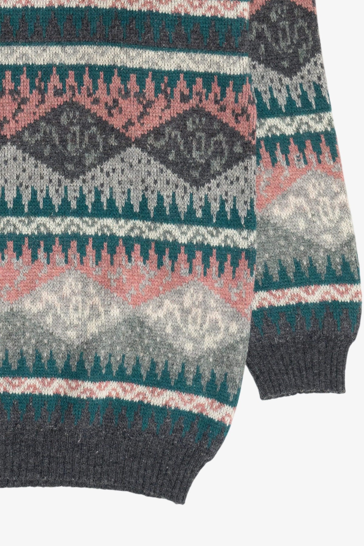 Vintage Fair Isle Wool Blend Sweater (1980s)