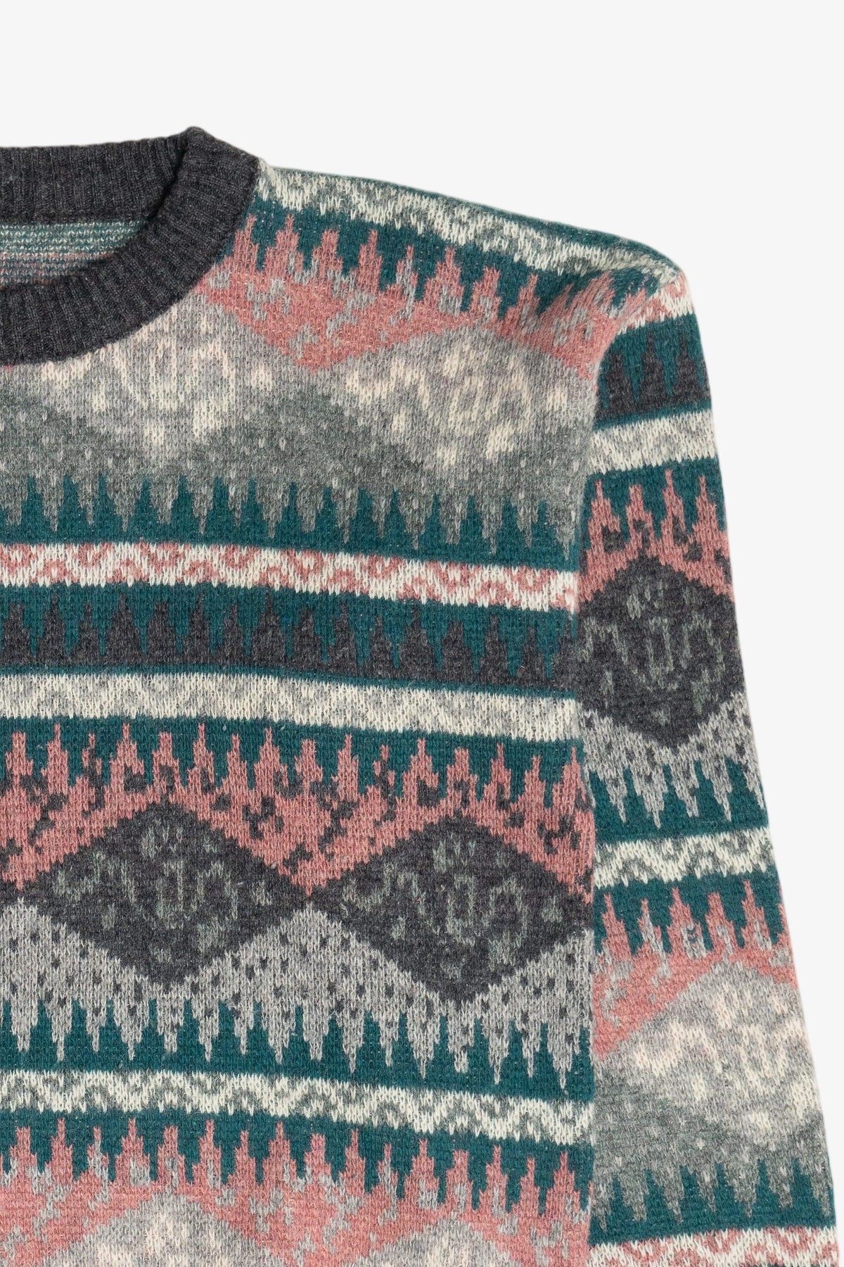 Vintage Fair Isle Wool Blend Sweater (1980s)