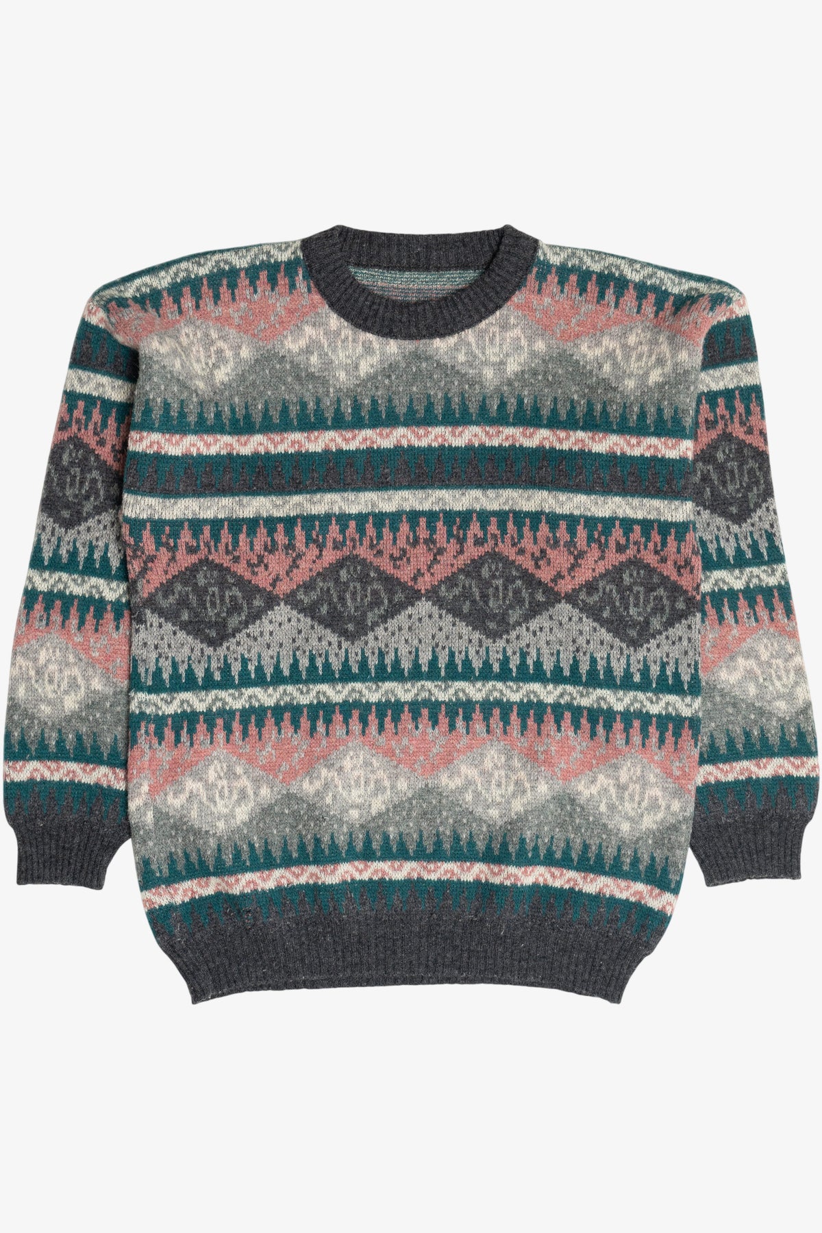 Vintage Fair Isle Wool Blend Sweater (1980s)
