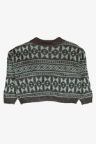 Vintage Gray & Mint Cropped Sweater (1980s)