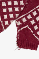 Vintage Red Geometric Pattern Sweater (1980s)