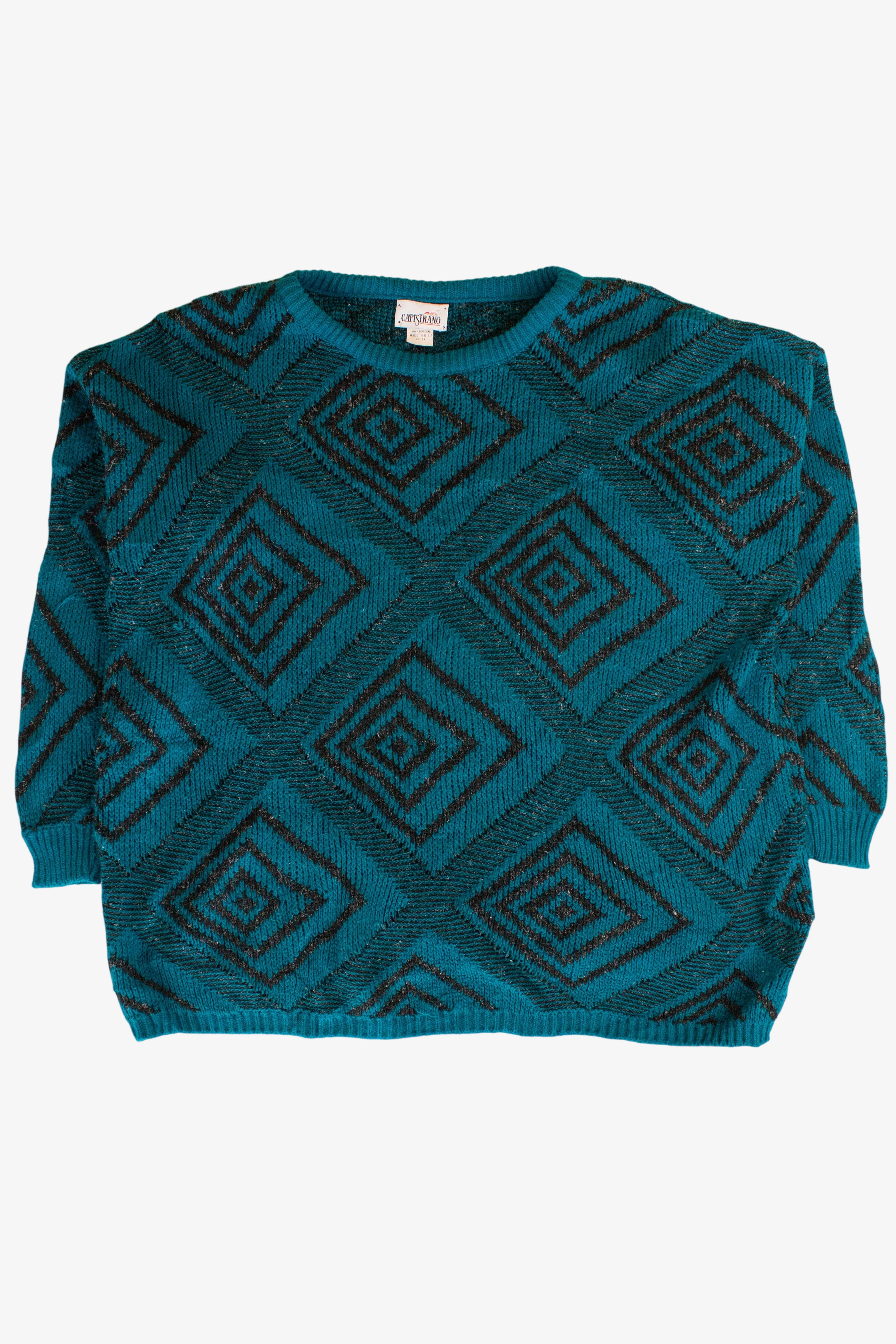 Vintage Teal Capistrano Sweater (1980s)