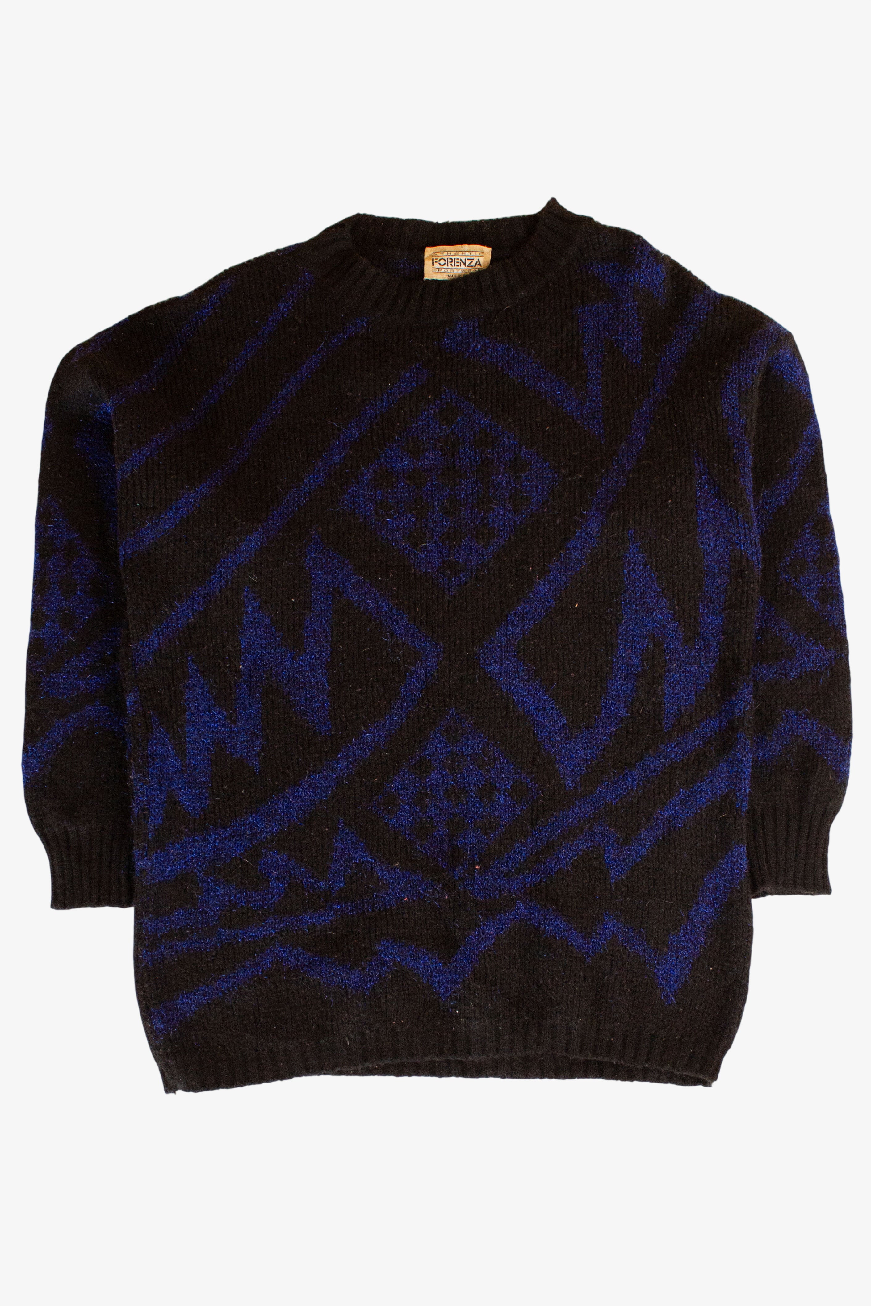 Vintage Black & Blue Forenza Sweater (1990s)