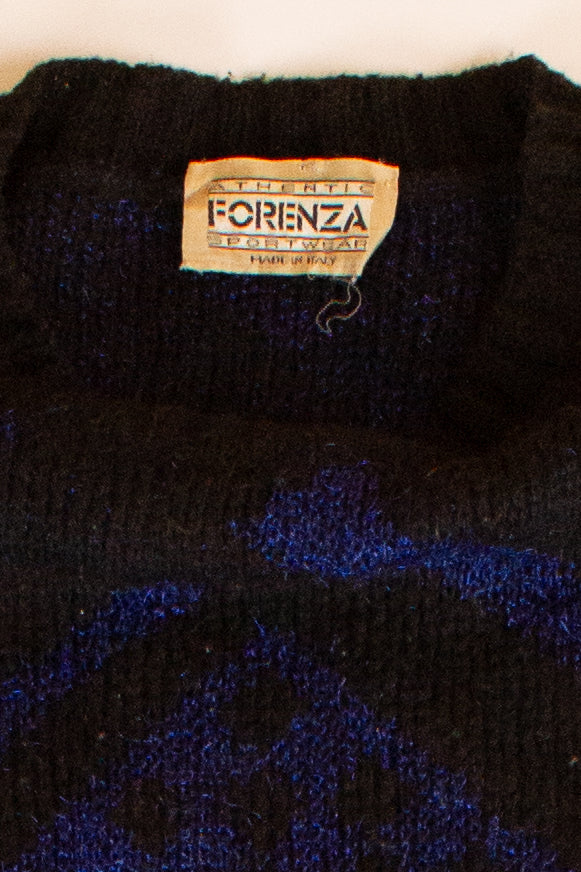 Vintage Black & Blue Forenza Sweater (1990s)