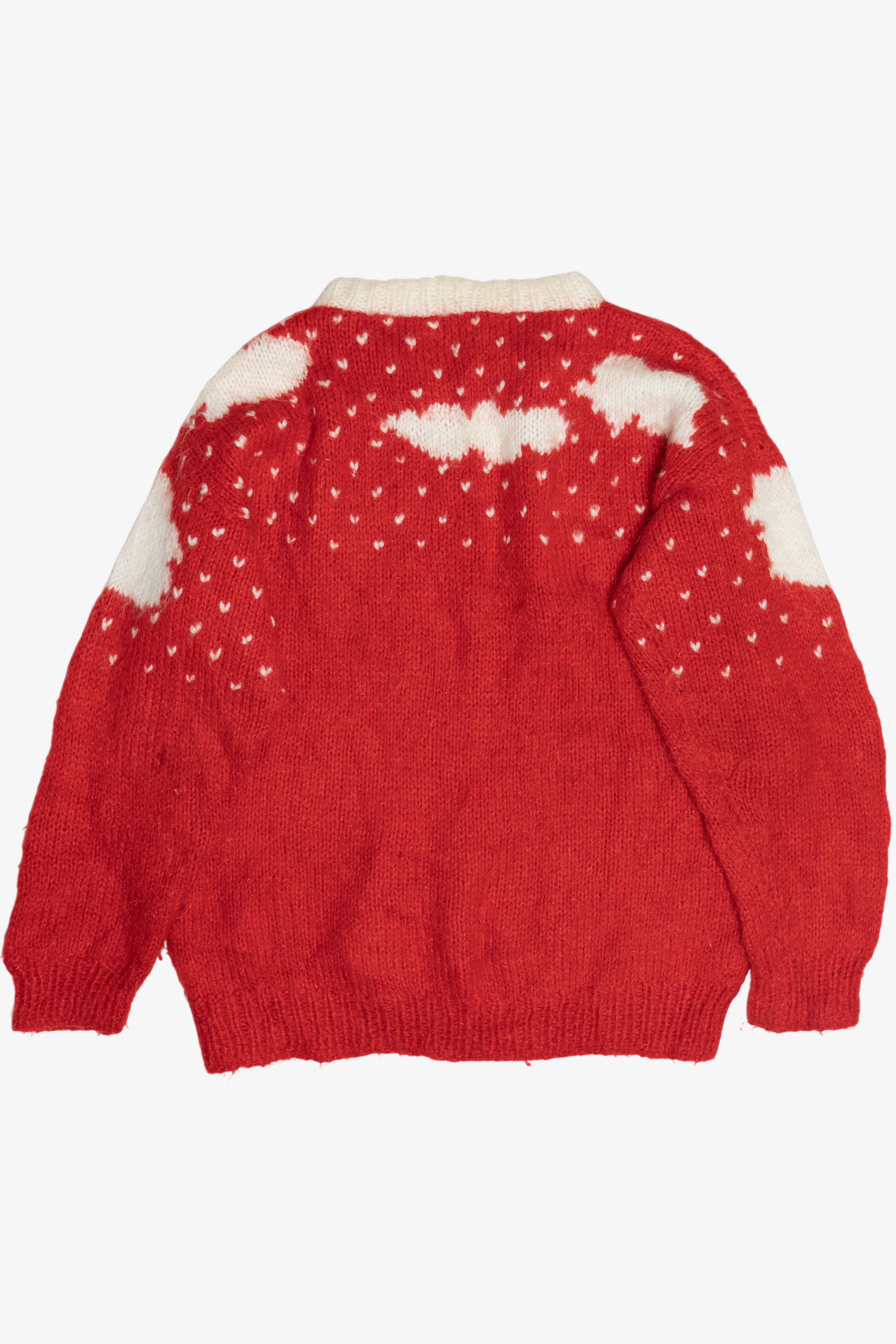 Vintage Hand Knit Penguin Couple Sweater (1990s)