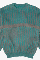 Vintage Gray And Teal Canda Sweater (1980s)