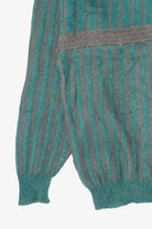 Vintage Gray And Teal Canda Sweater (1980s)