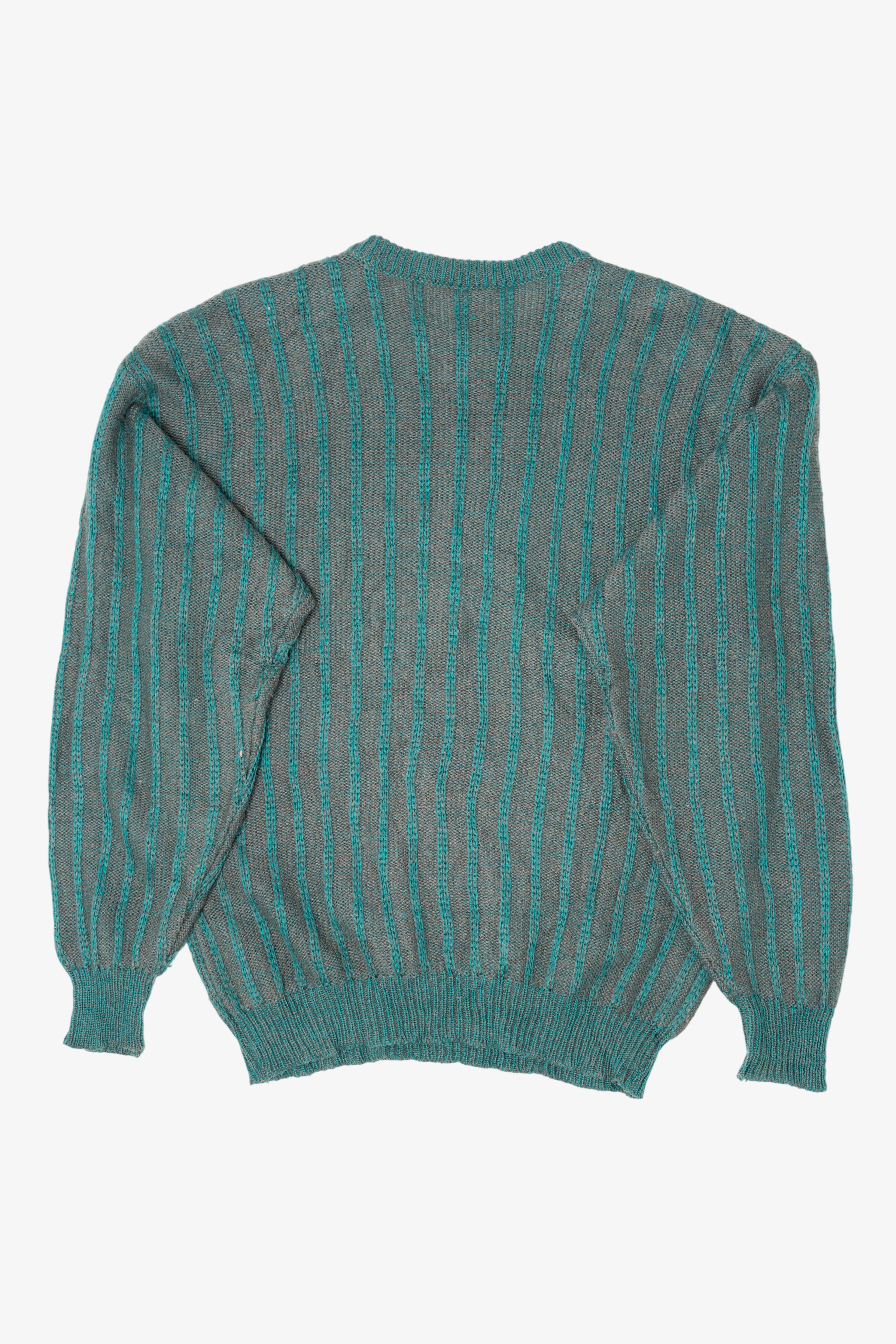 Vintage Gray And Teal Canda Sweater (1980s)
