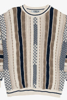 Vintage Lavane New York Vertical Stripe Graphic Sweater (1990s)