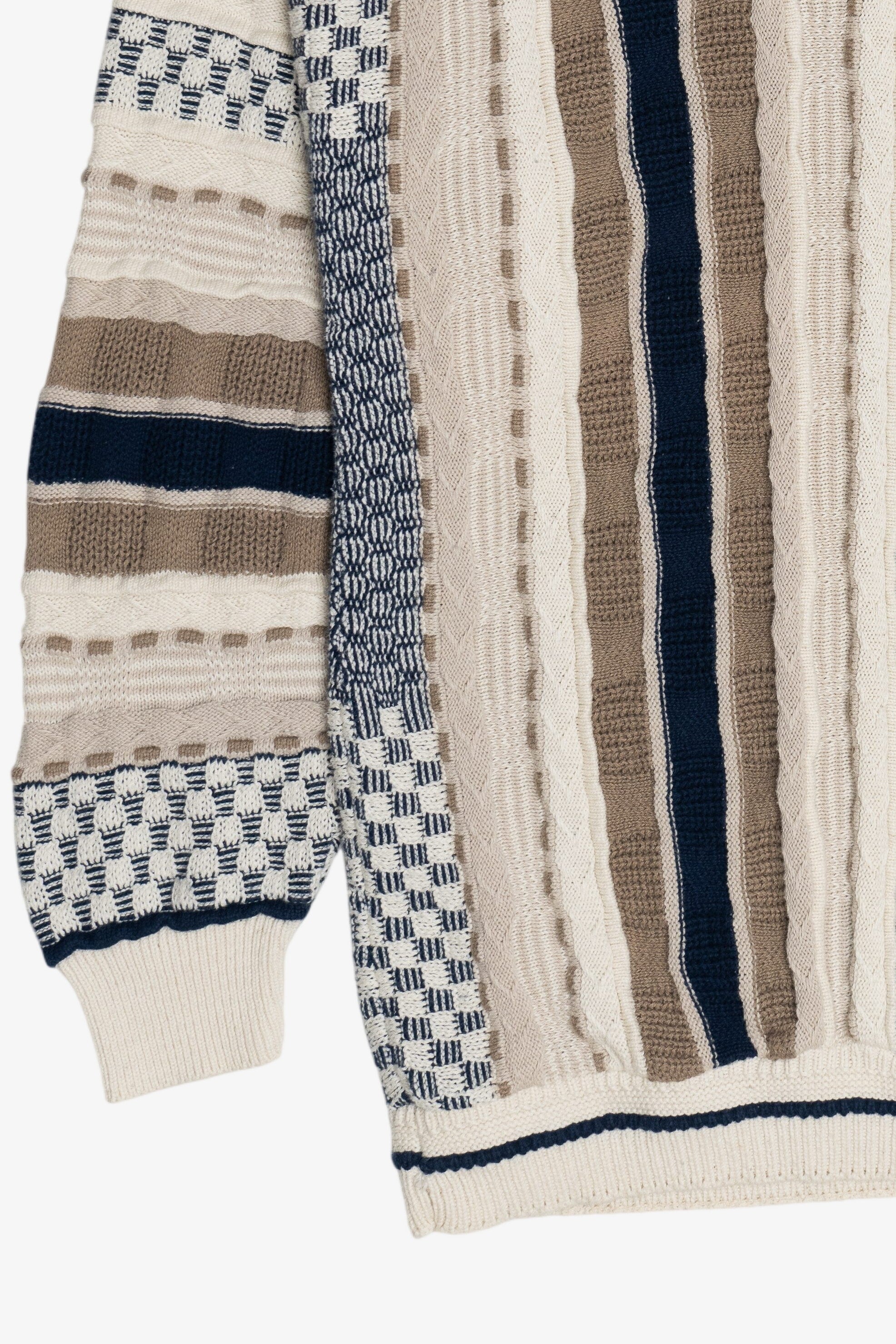 Vintage Lavane New York Vertical Stripe Graphic Sweater (1990s)