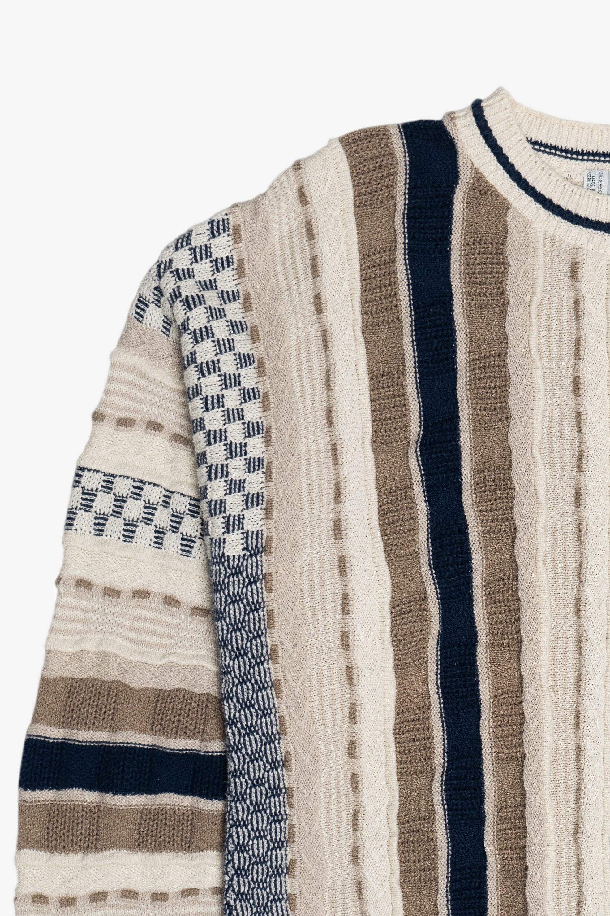 Vintage Lavane New York Vertical Stripe Graphic Sweater (1990s)