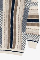 Vintage Lavane New York Vertical Stripe Graphic Sweater (1990s)