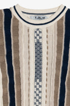 Vintage Lavane New York Vertical Stripe Graphic Sweater (1990s)
