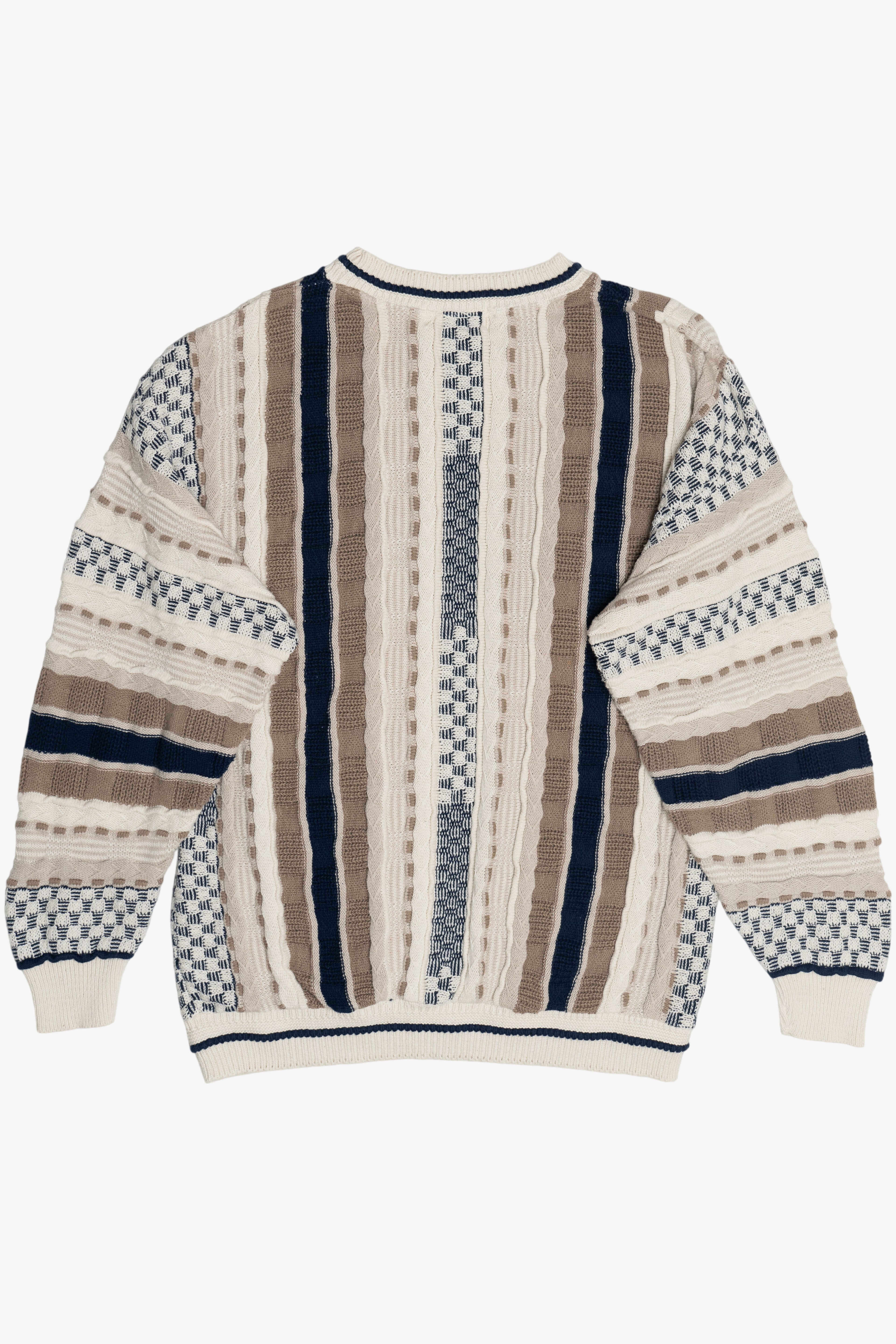 Vintage Lavane New York Vertical Stripe Graphic Sweater (1990s)