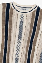 Vintage Lavane New York Vertical Stripe Graphic Sweater (1990s)