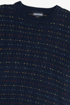 Vintage Navy Blue Jantzen Dotted Stripe Knit Sweater (1980s)