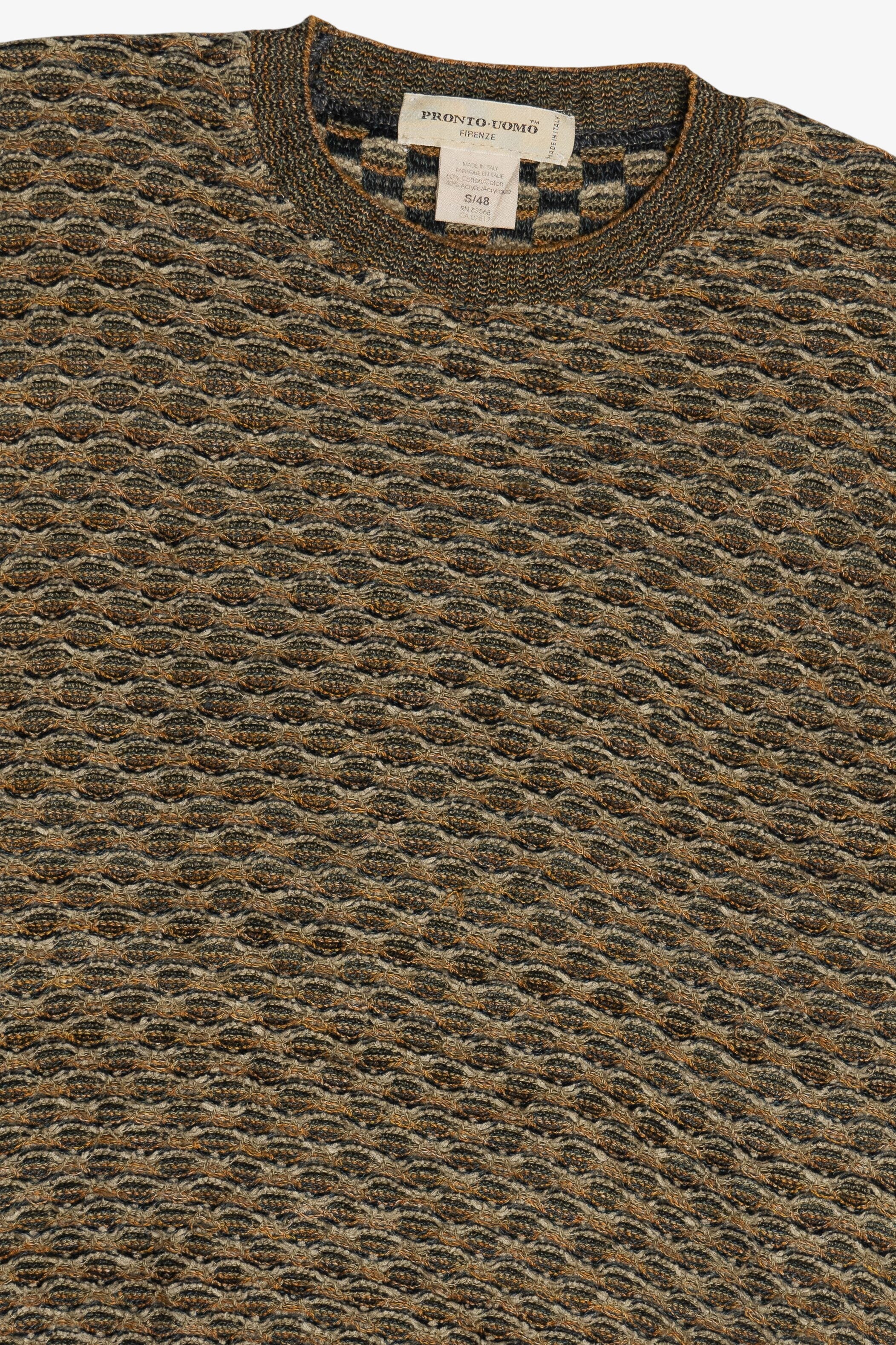 Vintage Pronto Uomo Earth Tones Sweater (1980s)