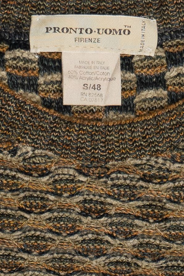 Vintage Pronto Uomo Earth Tones Sweater (1980s)