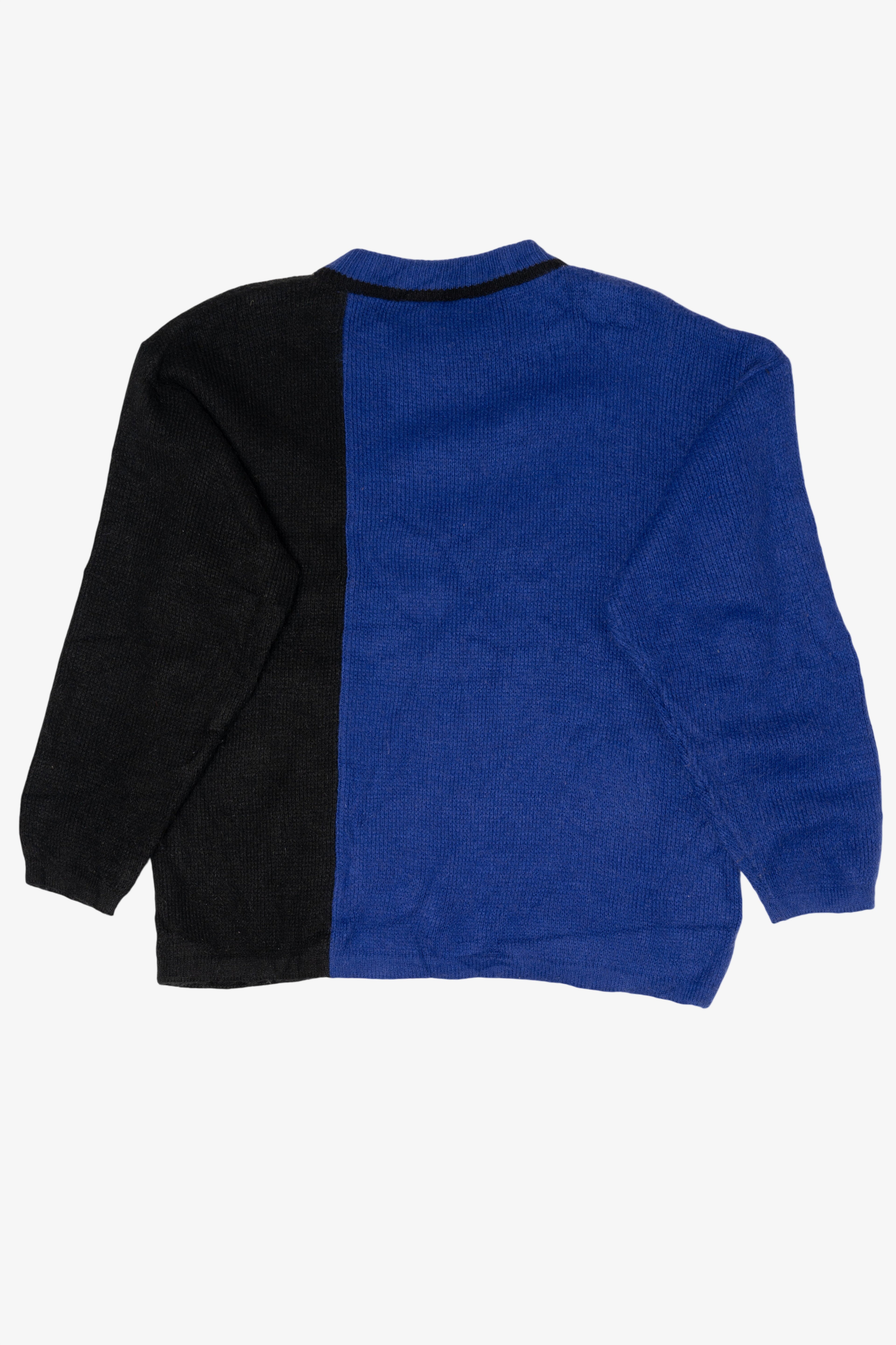 Vintage Blue Currents Ballerina Flower Petals Sweater (1980s)