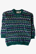 Vintage Green Zig Zag Sweater (1990s)