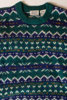 Vintage Green Zig Zag Sweater (1990s)