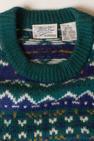 Vintage Green Zig Zag Sweater (1990s)