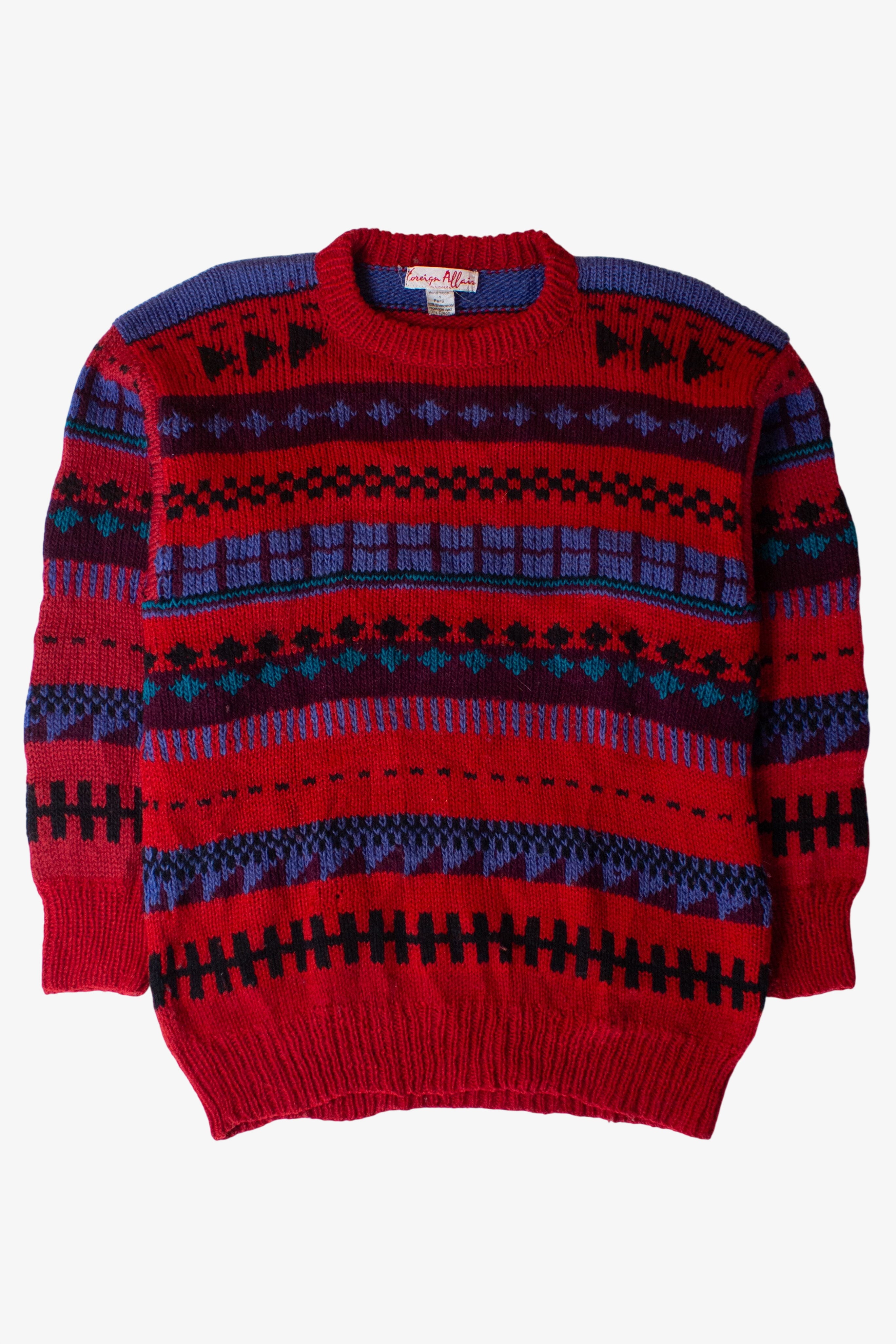 Vintage Red Foreign Affairs Sweater (1990s)