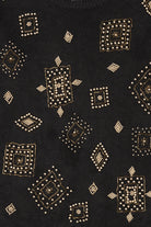 Vintage Black Victoria Jones Beaded Sweater (1990s)