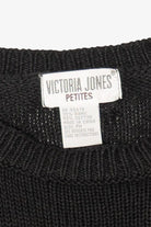 Vintage Black Victoria Jones Beaded Sweater (1990s)