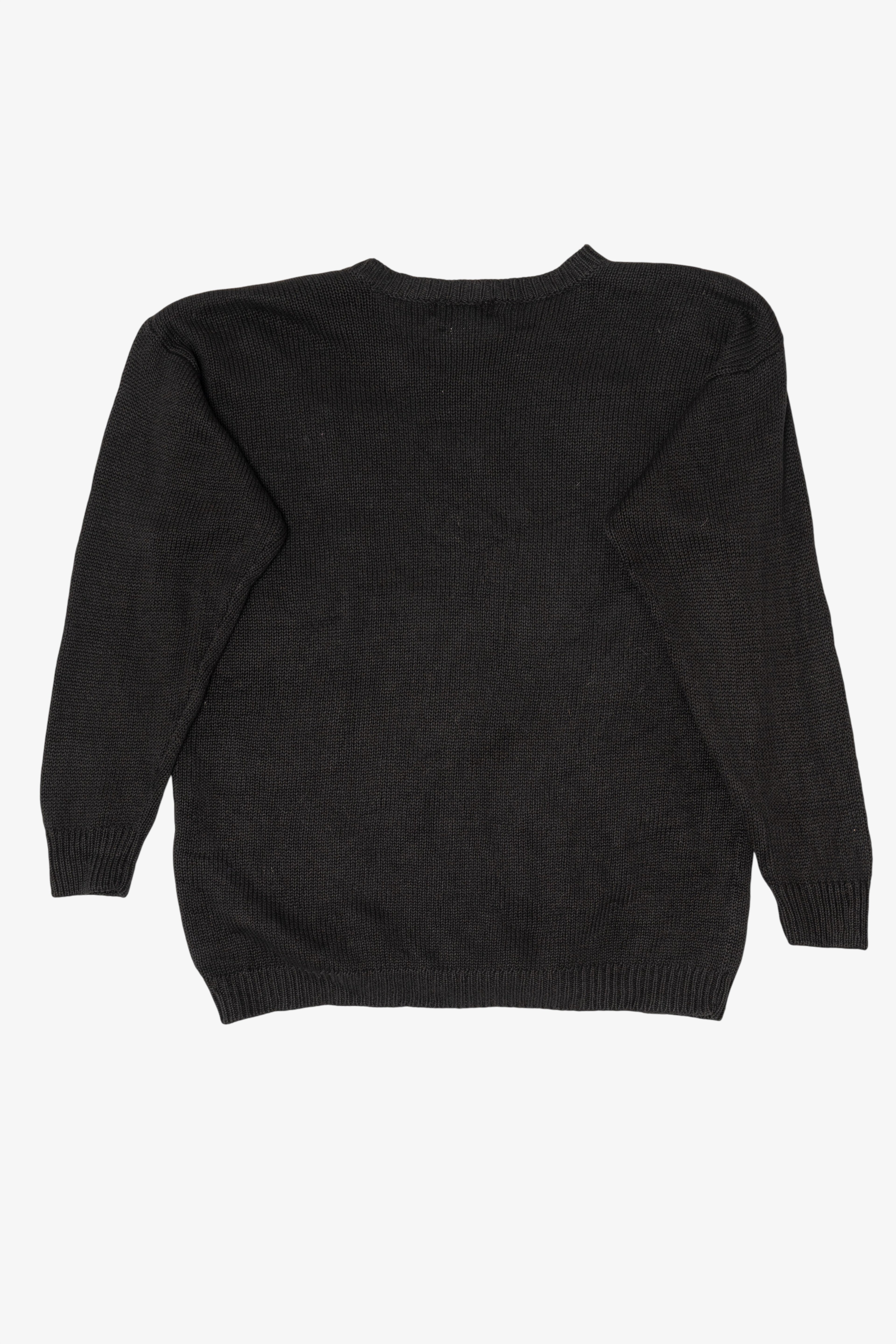 Vintage Black Victoria Jones Beaded Sweater (1990s)