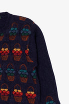 Vintage Jumpers Raised Knit Baskets Sweater (1980s)
