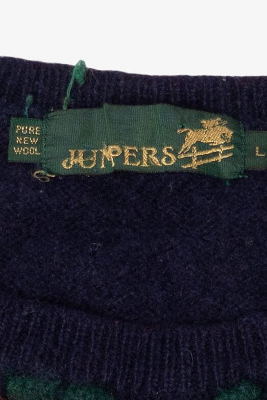 Vintage Jumpers Raised Knit Baskets Sweater (1980s)