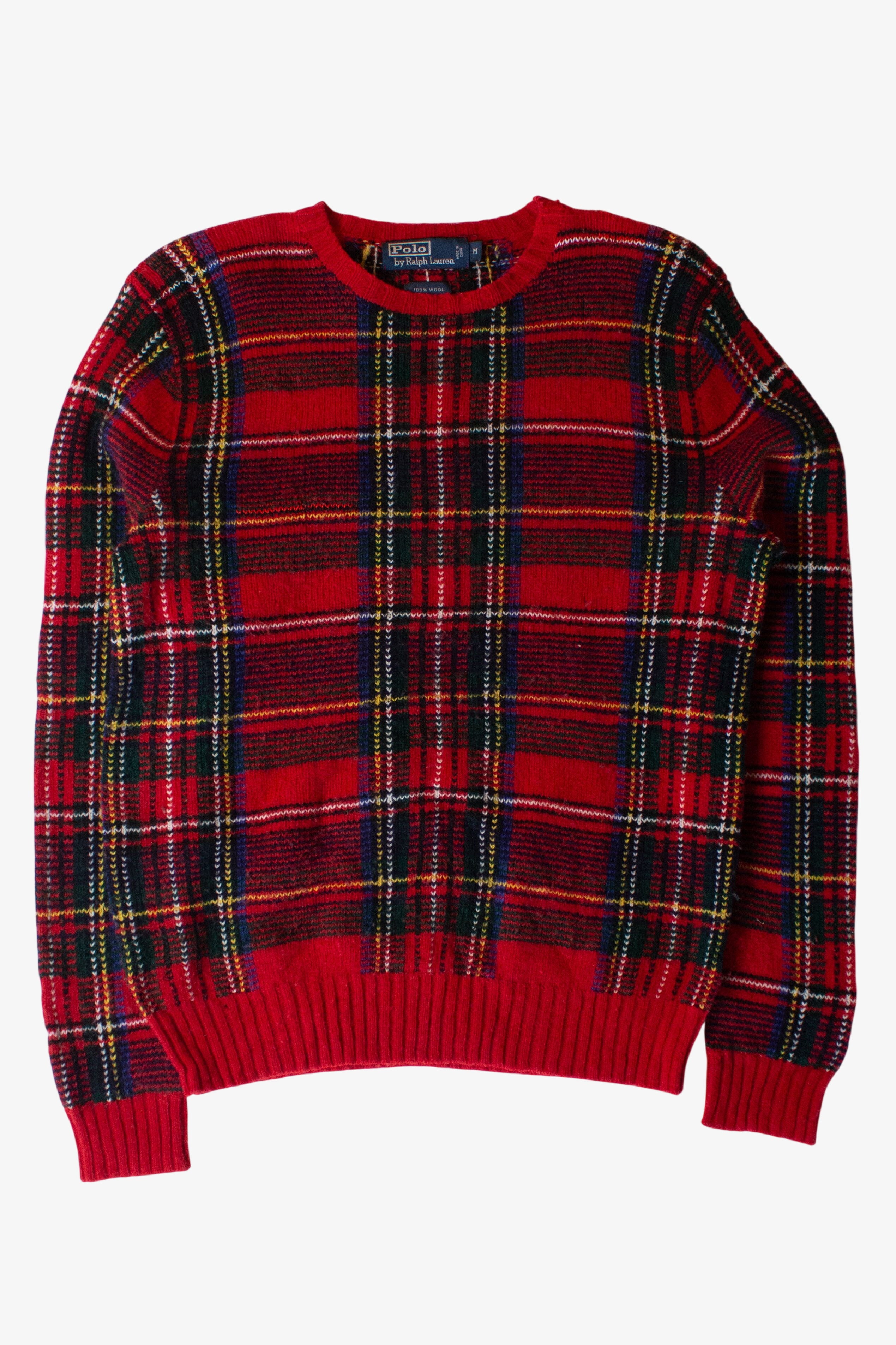 Vintage Red Plaid Ralph Lauren Sweater (1980s)