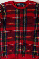 Vintage Red Plaid Ralph Lauren Sweater (1980s)
